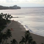 Waikiki-Beach-shortly-after-sunrise Waikiki Beach shortly after sunrise ©2010, Mary Jo Manzanares