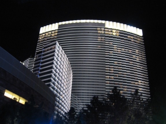 Exterior ARIA at night Exterior ARIA at night