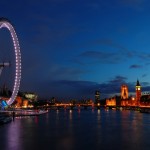 London Eye and city of London London Eye and city of London