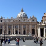 outside st peter's at the vatican italy
