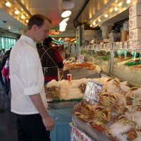 ART chef shopping at Pike Place Market for Organic Wednesday ART chef shopping at Pike Place Market for Organic Wednesday