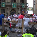 Running of Bulls in Pamplona Spain