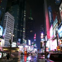 New York City, Manhattan, Theatre District, Times Square, Broadway Ave. New York City, Manhattan, Theatre District, Times Square, Broadway Ave.
