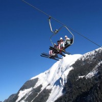 highabove ski lift