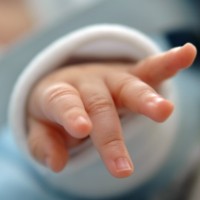new born baby hand