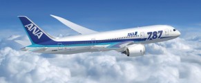 ANA 787 in flight