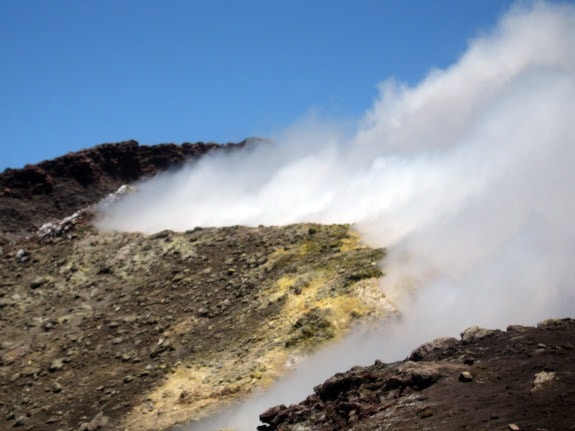 crater on Mt Etna