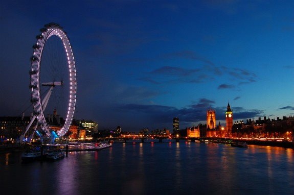 London Eye and city of London
