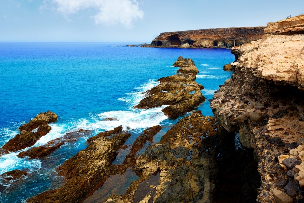 Ajuy beach Fuerteventura at Canary Islands