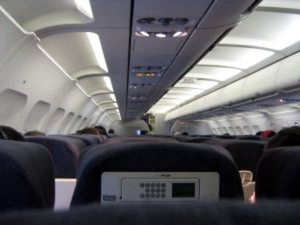 interior of airplane