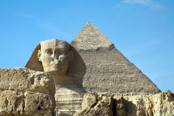 pyramids and sphinx in Egypt