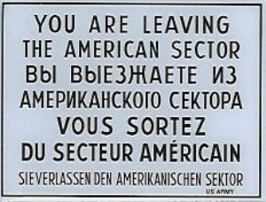 Check Point Charlie sign, Berlin