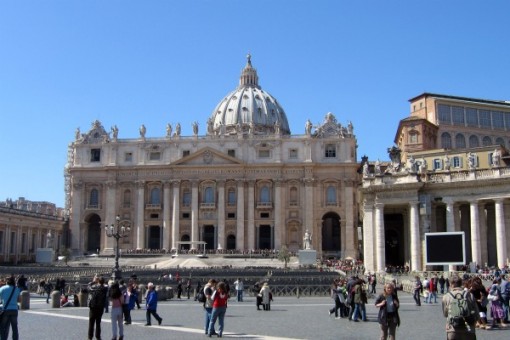 outside st peter's at the vatican italy