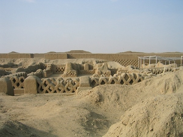 Chan Chan adobe ruins Peru