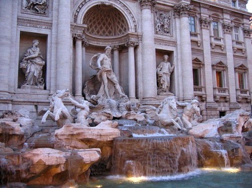 Trevi Fountain in Rome Italy