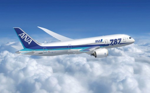 ANA 787 in flight