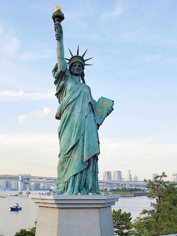 Statue of Liberty on Odaiba, Tokyo, Japan