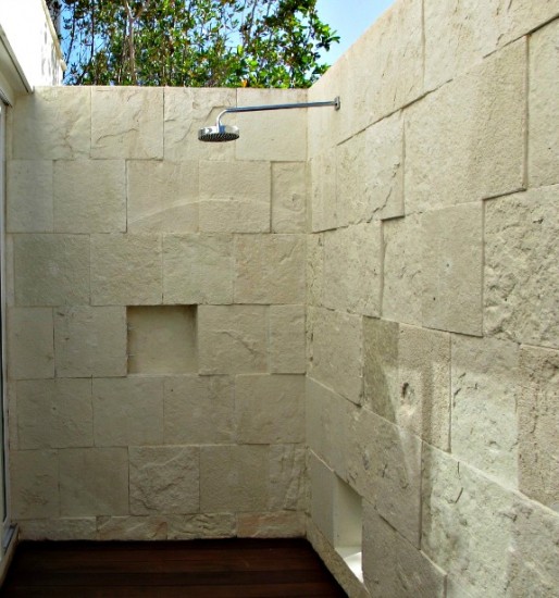 outdoor shower in Mexico