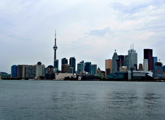 Toronto skyline across the water
