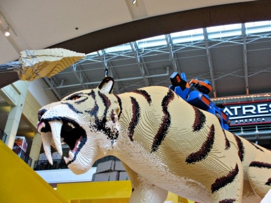Lego tiger at Nickelodeon Universe at Mall of America
