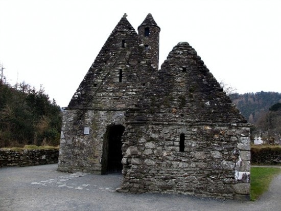 remains of a stone church in Ireland