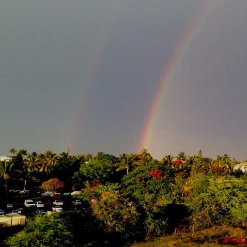 Double rainbow in Hawaii
