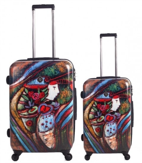 art inspired neo-cover luggage