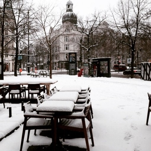 A snowy day in Berlin