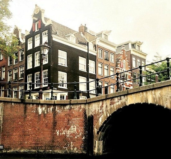 Cruising along the canals in Amsterdam