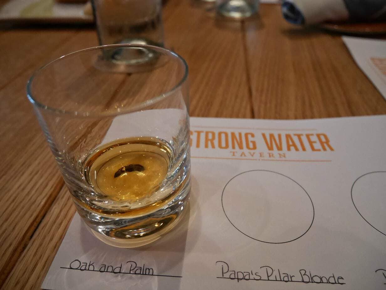 rum tasting at strong water UOR