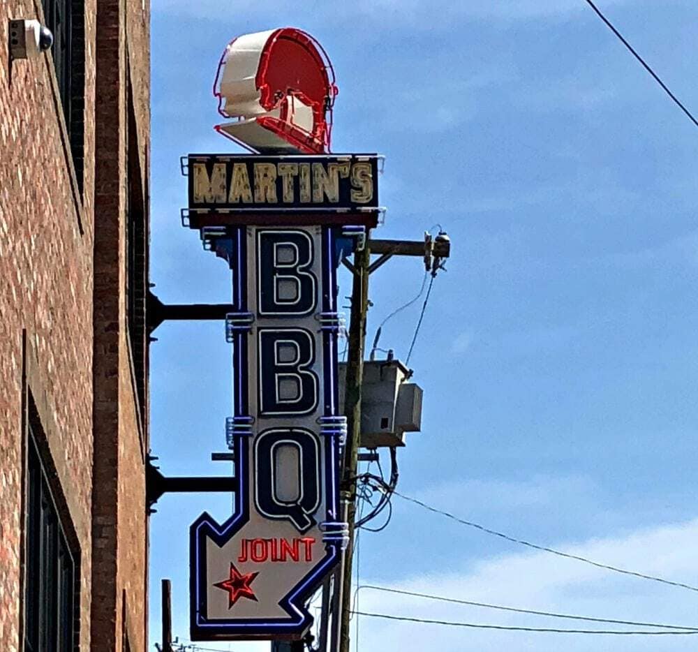 Martin's BBQ Joint in downtown Nashville for great barbecue