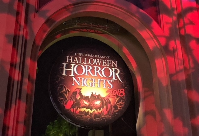 signage for Halloween Horror Nights 2018