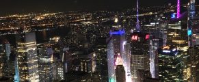 view from the empire state building at night