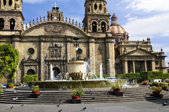 Cathedral in historic center in Guadalajara, Jalisco, Mexico