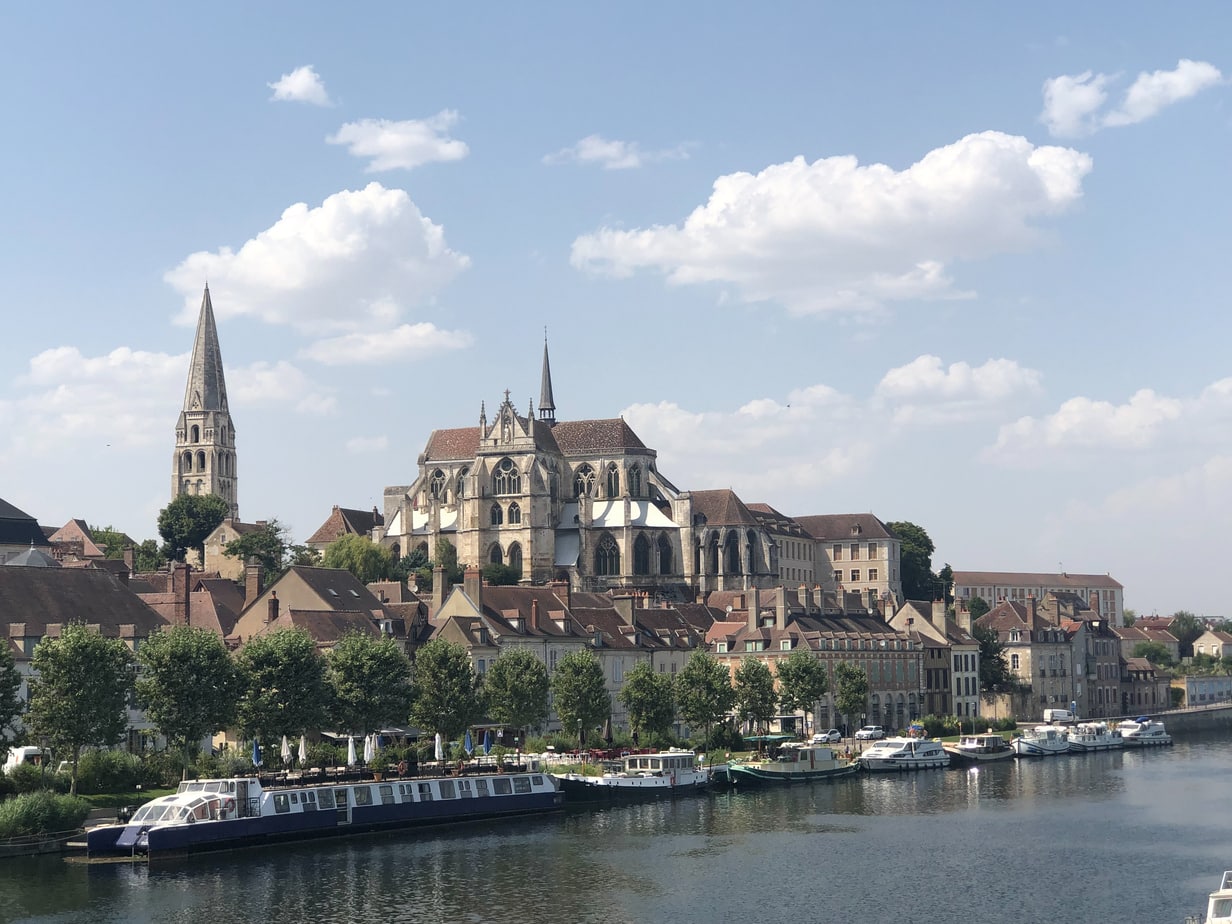 auxerre from the river