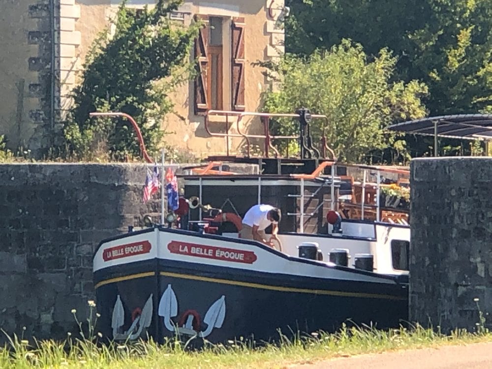 Transiting one of the canals in Burgundy on La Belle Epoque