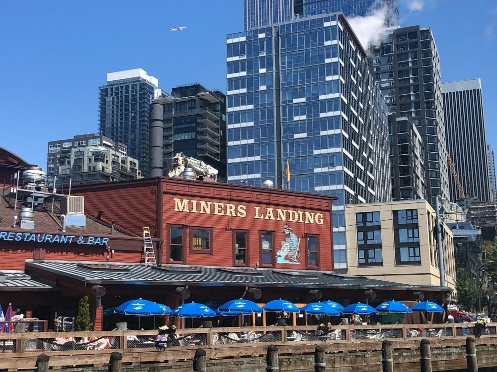 Miners Landing on Pier 57 on Seattle waterfront.