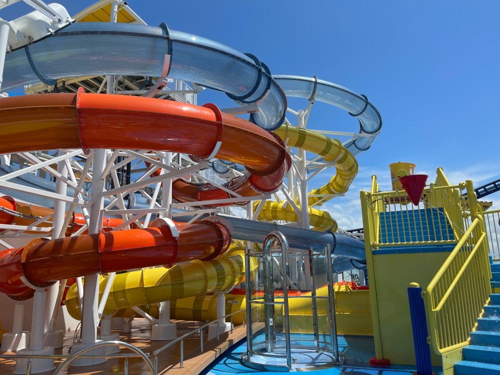 set of water slides