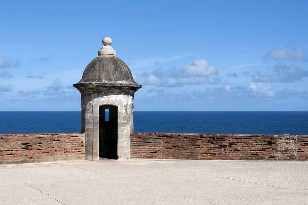 Tower at the Castillo de San Cristobal, in Old San Juan, Puerto Rico.