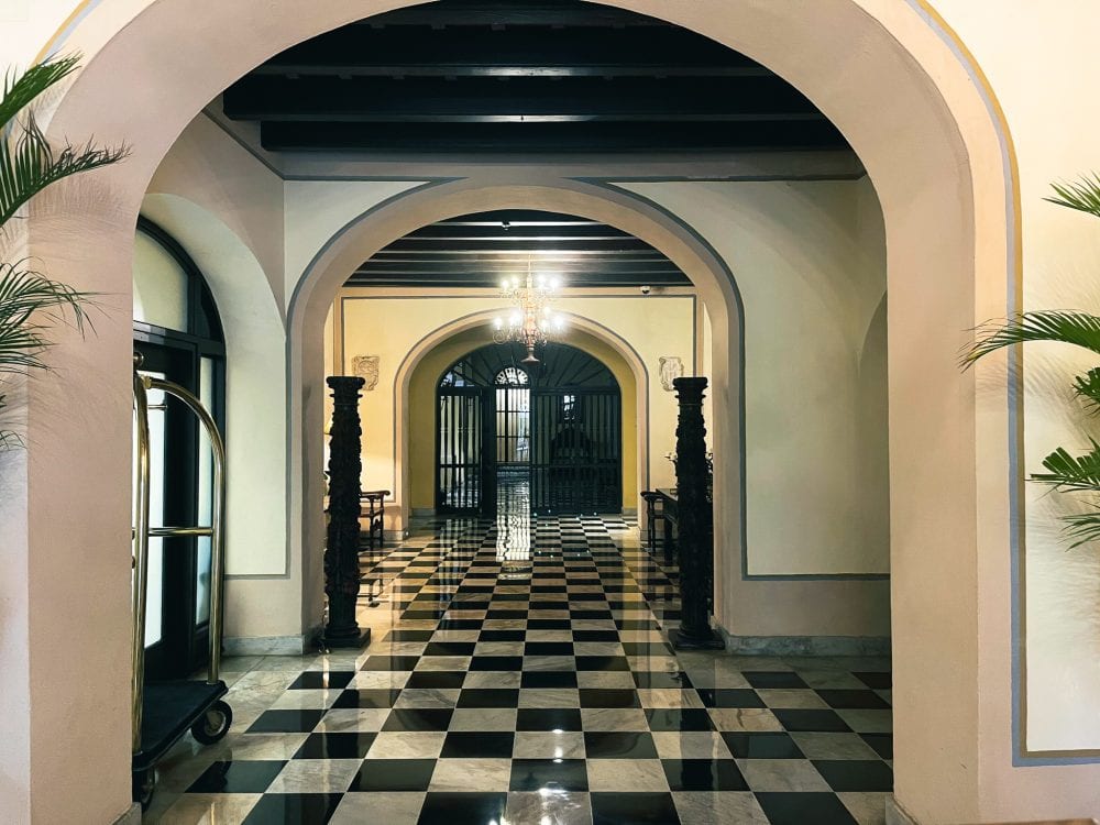 Entrance to the lobby at El Convento Hotel in San Juan, Puerto Rico