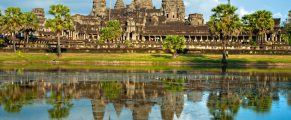 Angkor wat temple in cambodia.