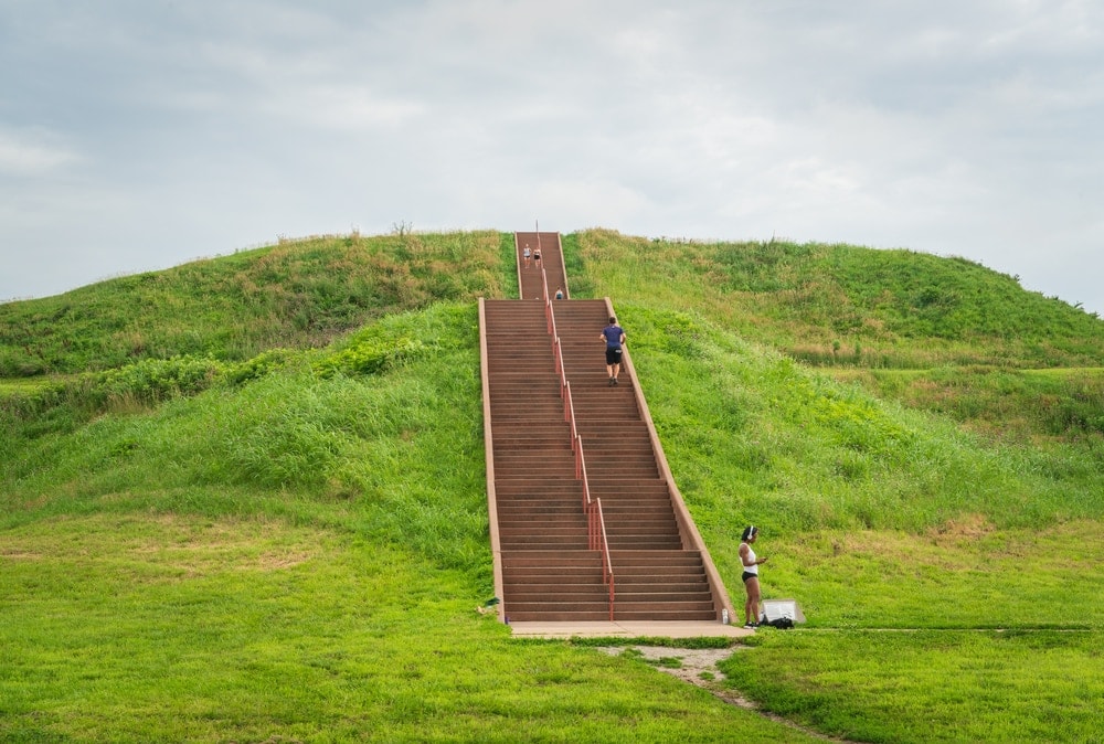 stairs at the cahokia mounds state historic site