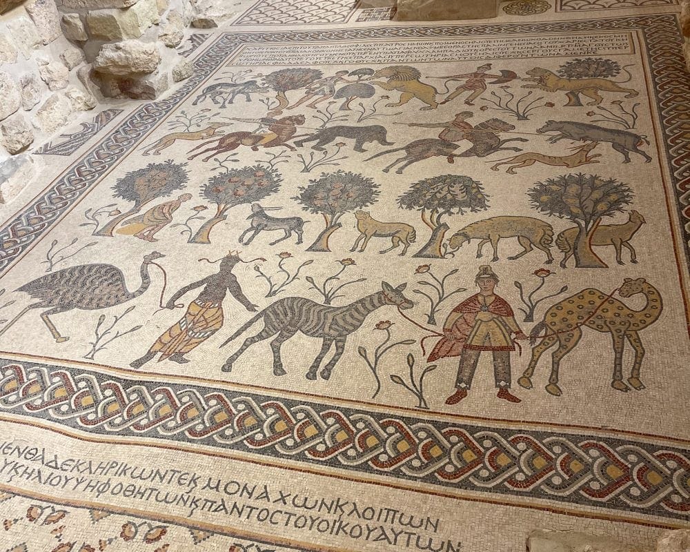 restored mosaic floors in mount nebo jordan