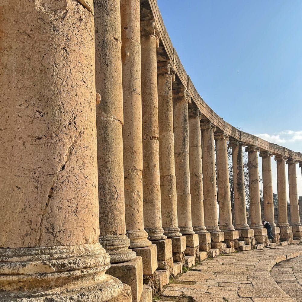 Corinthian Columns in the Temple of Artemis in Jordan