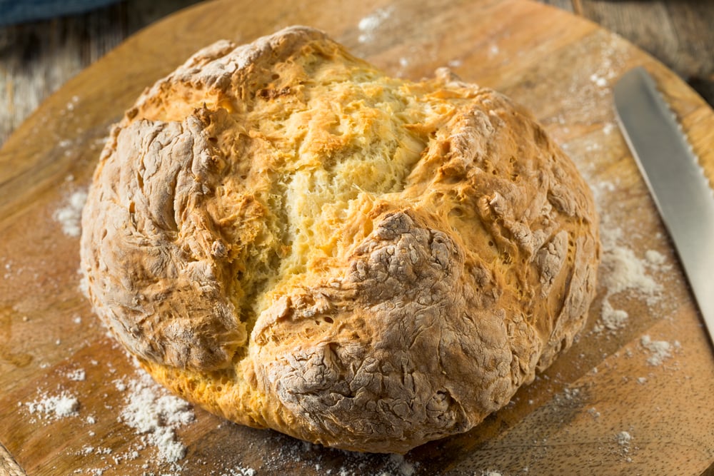 Homemade Simple Irish Soda Bread Ready to Slice