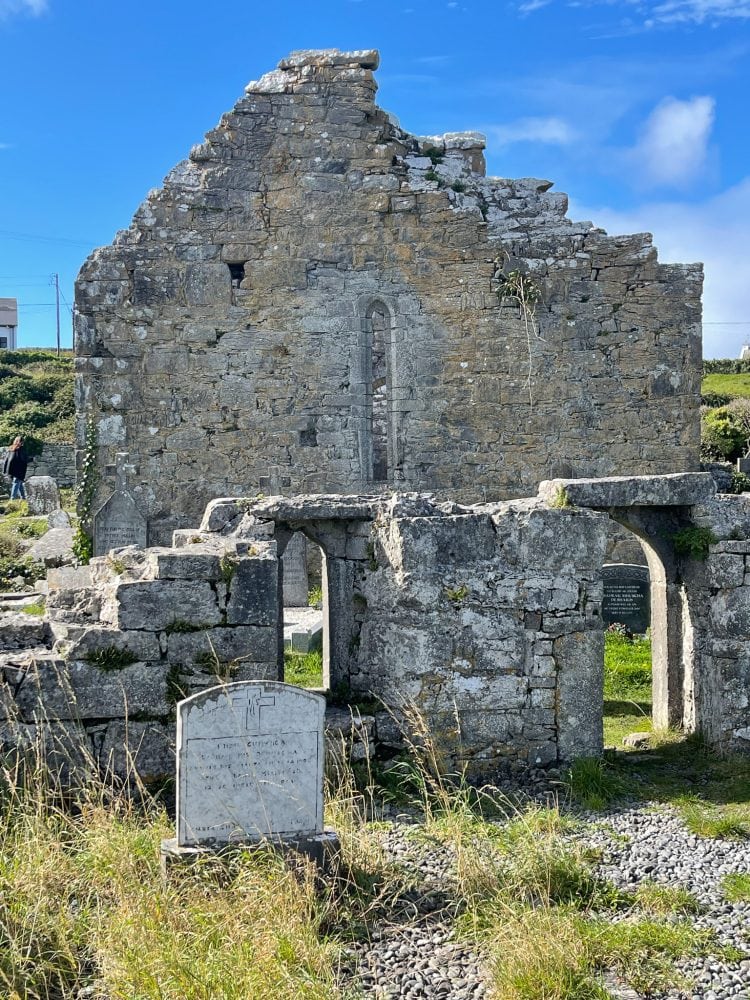 ruins of a cemetery in ireland