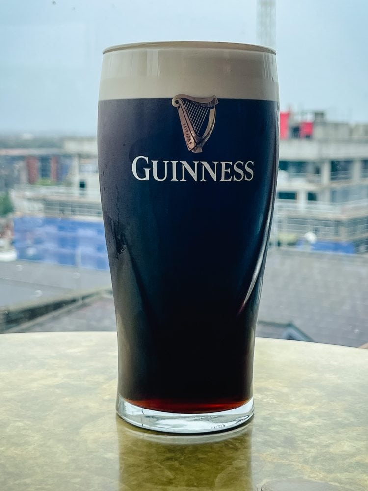 pint of guinness on a table