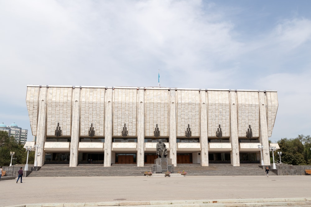 Almaty, Kazakhstan Kazakh State Academic Drama Theater. 