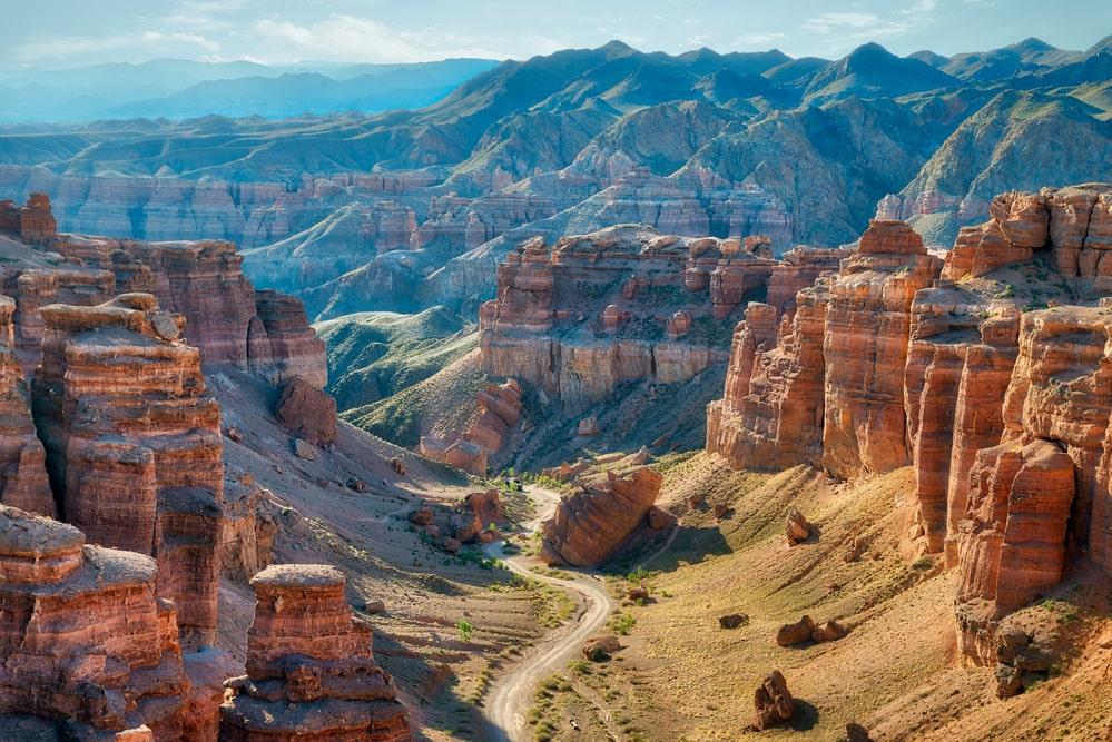 Charyn Canyon in South East Kazakhstan,