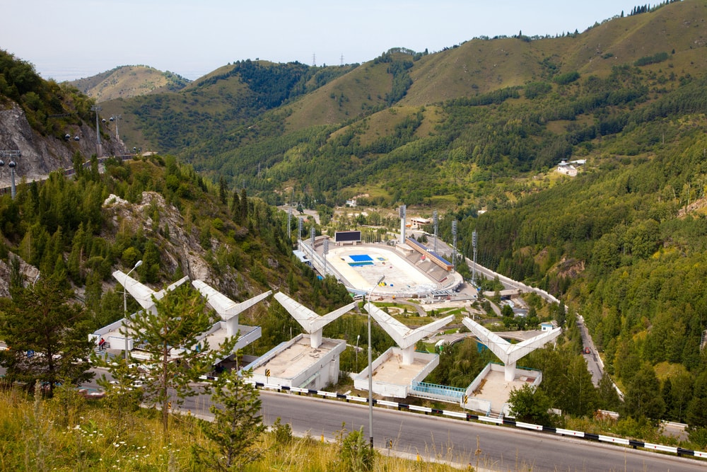 Skating rink Medeo in Almaty, in Kazahstan